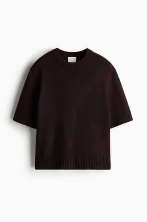 H&M T-Shirt aus Wollstrick - Brown