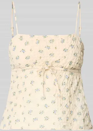 Review Babydoll-Top aus Seersucker mit Schn&uuml;rung in Offwhite, Gr&ouml;&szlig;e XL