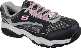 Skechers Womens Biscoe Heavy-Duty Safety Sneakers In Black Grey