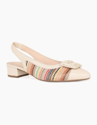 Gabor Womens Maddy Womens Slingback Court Shoes - Tan - Size: 4.5