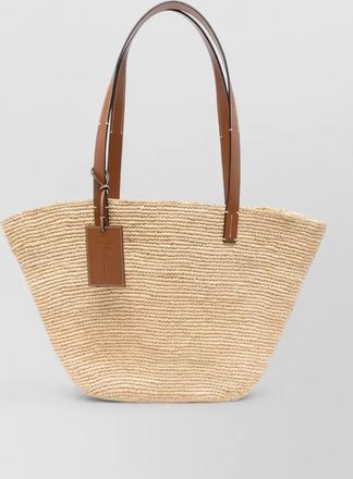 Maneb&igrave; shoulder bag basket shape dual handles