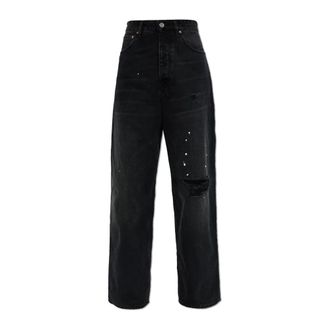 VETEMENTS Jeans met vintage-effect - Dames - Loose Fit Jeans - Zwart - W26 - Katoen - Jeans