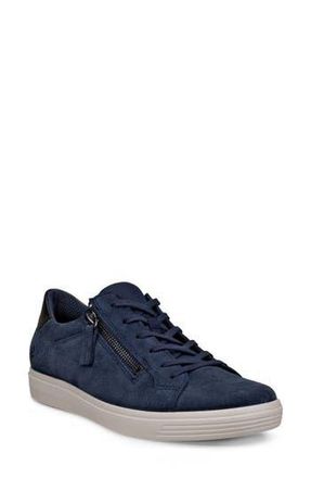 Ecco Classic Zip Sneaker in Marine/Pure Silver at Nordstrom Rack, Size 5-5.5Us / 36Eu