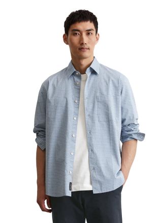 Marc O'Polo Langarmhemd MARC OPOLO, Herren, Gr. XXL, N-Gr, bunt (multi, meltwarter), Web, Obermaterial: 100% Baumwolle, regular fit, 2-Knopf-Manschette, Hemden La