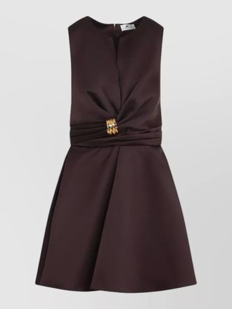 Elisabetta Franchi duchesse short dress sleeveless pleated skirt