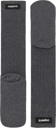 Coperni Calzini a coste con logo - Grigio
