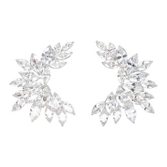 Self Portrait Earrings, female, Gray, Size: ONE SIZE Crystal Cuff Earring