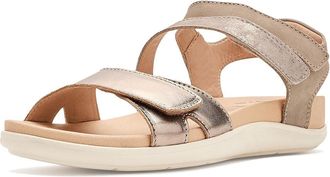 Samuel Hubbard Capri Sandals Womens Dress Sandals Two-tone Bronze Leather : 6.5 B - Medium