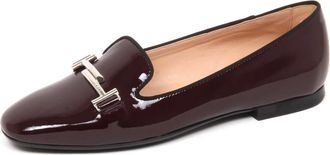 Tod's Bordeaux Patent Ballerina Platte Schoenen - Dames - Ballerinas - Rood - 35 EU - Schoenen