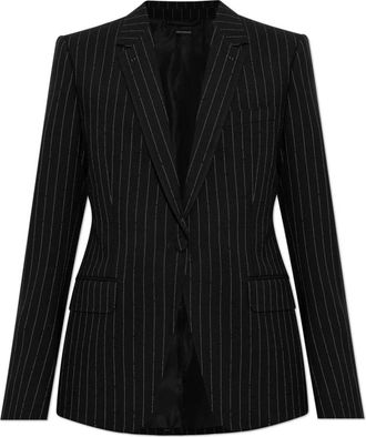 Tom Ford Pinstripe Silk Blazer - Dames - Jassen - Zwart - Maat: XS Zijde