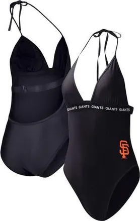 G-III 4Her by Carl Banks Womens G-III 4Her by Carl Banks Black San Francisco Giants Full Count One-Piece Swimsuit at Nordstrom, Size Xx-Large
