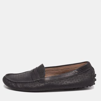 Tod's Tods Black Leather Driving Loafers