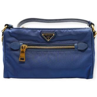 Prada Pre-owned Nylon prada-bags - Dames - Vintage Handtas - Blauw - ONE Size - Nylon - Vintage