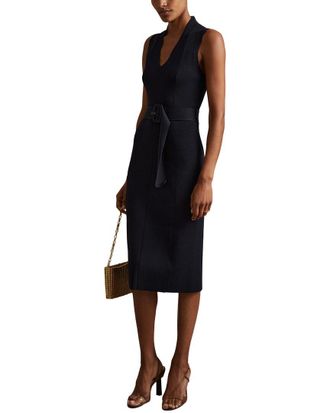 Reiss Ella Knitted Rib Dress