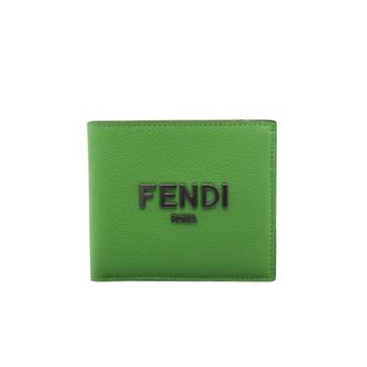 Fendi Green Leather Wallet (Bi-Fold) (Pre-Owned)