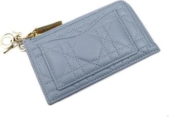 Dior Pre-owned Wallets, female, Blue, Size: ONE SIZE Pre-owned Leather Wallet