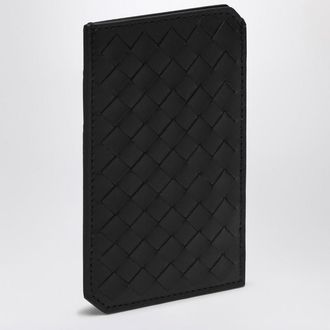 Bottega Veneta Black Intrecciato vertical card holder
