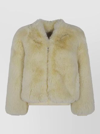 Frankie Shop faux fur collarless jacket