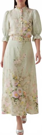 byTiMo Floral Linen Blouse In Harmony