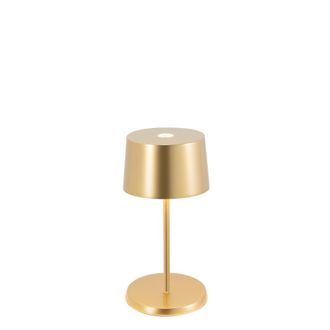 Zafferano L&aacute;mpara de mesa led zafferano, recargable, oro amarillo mini