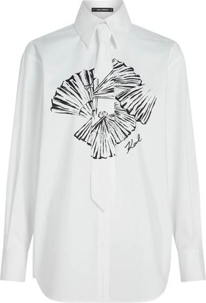 Karl Lagerfeld Camicia con nodo - Bianco