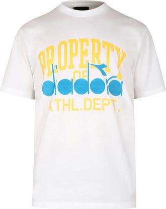 Diadora logo-print T-shirt - kids - Cotton - 10 yrs - White