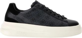 Guess Zwarte Casual Synthetische Sneakers met 5 cm Rubberen Zool - Heren - Sneakers - Zwart - 41 EU - Schoenen
