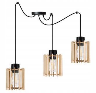 OEM L&aacute;mpara De Techo Colgante Led Moderna De Madera