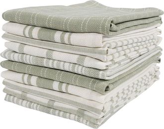 KAF Home Kaf Home Assorted Flat Kitchen Towels Set Of 10