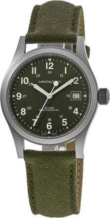 Hamilton Khaki Field Mechanical Green Dial Textile Strap Mens Watch H69439363
