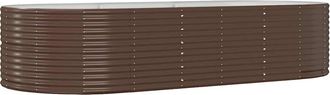 vidaXL Jardinera Acero Galvanizado Marr&oacute;n 291x140x68 Cm Vidaxl