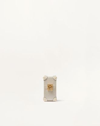 Valentino Garavani Astuccio Per Profumo 100 Ml Valentino Garavani In Canvas, Pelle Di Vitello E Borchie In Metallo Donna NATURALE/AVORIO UNI