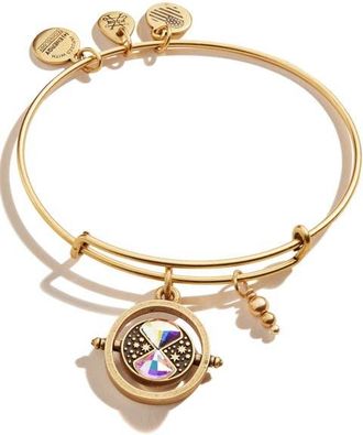 Alex and Ani Harry Potter(TM) Time Turner Spinner Charm Bangle Bracelet in Shiny Gold at Nordstrom, Size Small/medium