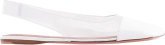Amina Muaddi Patent Transparent Ane Glass Flats, Brand Size 36 (US Size 6)