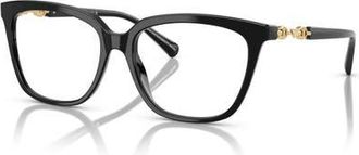 Emporio Armani 55mm Cat Eye optical glasses in Black at Nordstrom