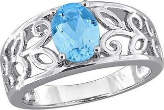 Rina Limor Silver 1.50 Ct. Tw. Blue Topaz - Sky Filigree Ring
