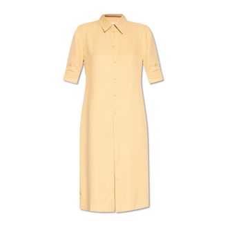Jil Sander Kleedjes, Dames, Beige, S, Jurk met korte mouwen