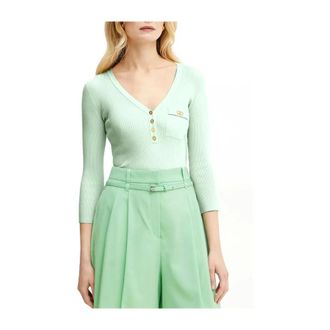 Elisabetta Franchi Donna, Maglie, Verde, L, new