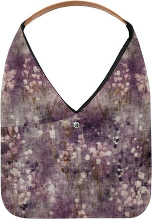 Generic Purple Vintage Mottled Pattern Reusable Lightweight Grocery Bags - Foldable Into Compact Pouch, Washable & Sturdy, Multipurpose for Shopping and Trave