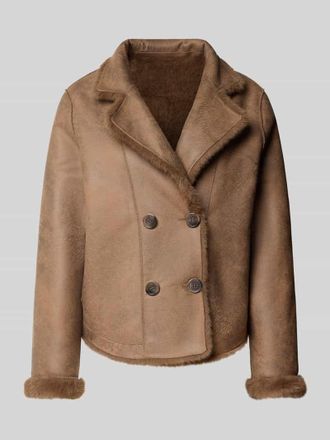 Joop Jacke mit Kunstfell Modell ORSINA in Mittelbraun, Gr&ouml;&szlig;e 38