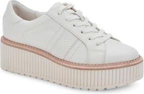 Dolce Vita Tiger Platform Sneaker in White Leather at Nordstrom Rack, Size 8.5