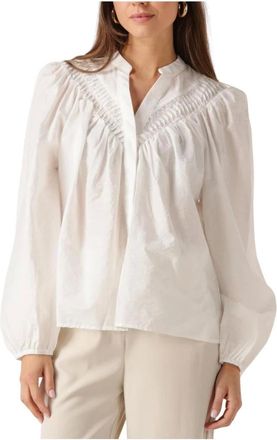 Y.A.S Y.a.s, Overhemden, Dames, Wit, L, Linnen, Witte Zomerblouse Yaselly Stijl