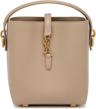 Saint Laurent Le 37 Mini Leather Bucket bag - Beige - One Size