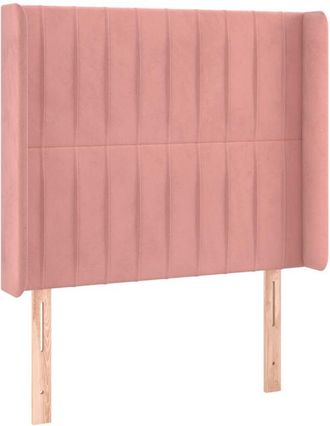 vidaXL Cabecero Con Led De Terciopelo Rosa 93x16x118/128 Cm Vidaxl