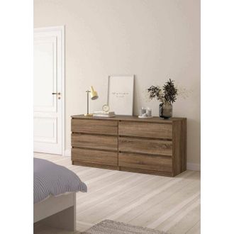 Dmora Dmora - Aparador Victoire, Buf&eacute; De Sal&oacute;n, Aparador De Sal&oacute;n, Despensa De Cocina, 154x50 H68 Cm, Roble