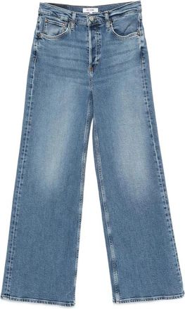 Re/Done High Rise Wide Leg Jeans - Dames - Loose Fit Jeans - Blauw - W27 - Katoen - Jeans