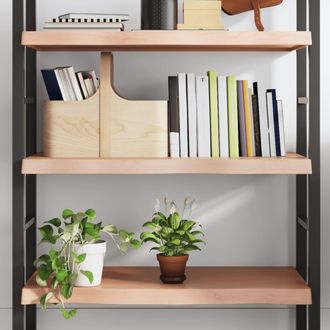 vidaXL Vidaxl - Estante Pared Madera Roble Tratada Marr&oacute;n Claro 100x40x(2-6) Cm