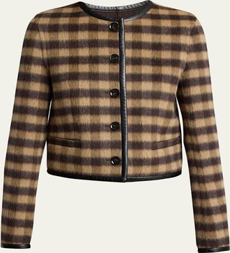 Proenza Schouler Helene Plaid Cashmere-Blend Jacket