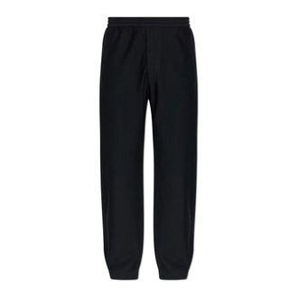Giorgio Armani Sweatpants, male, Black, Size: 2XL Perforated Trousers