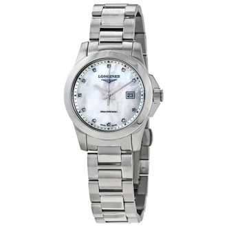 Longines Conquest Quartz Diamond Ladies Watch L3.376.4.87.6